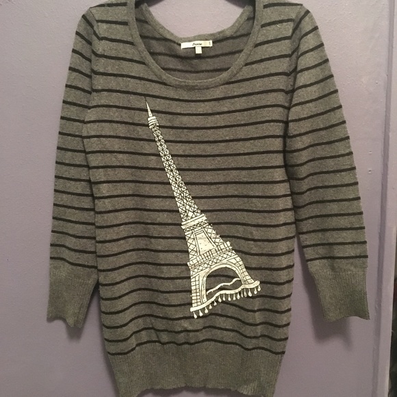 Striped Knit top with Eiffel Tower - Picture 1 of 7